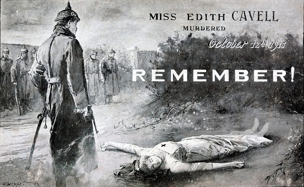 Propaganda Postcard of the Execution of Edith Cavell