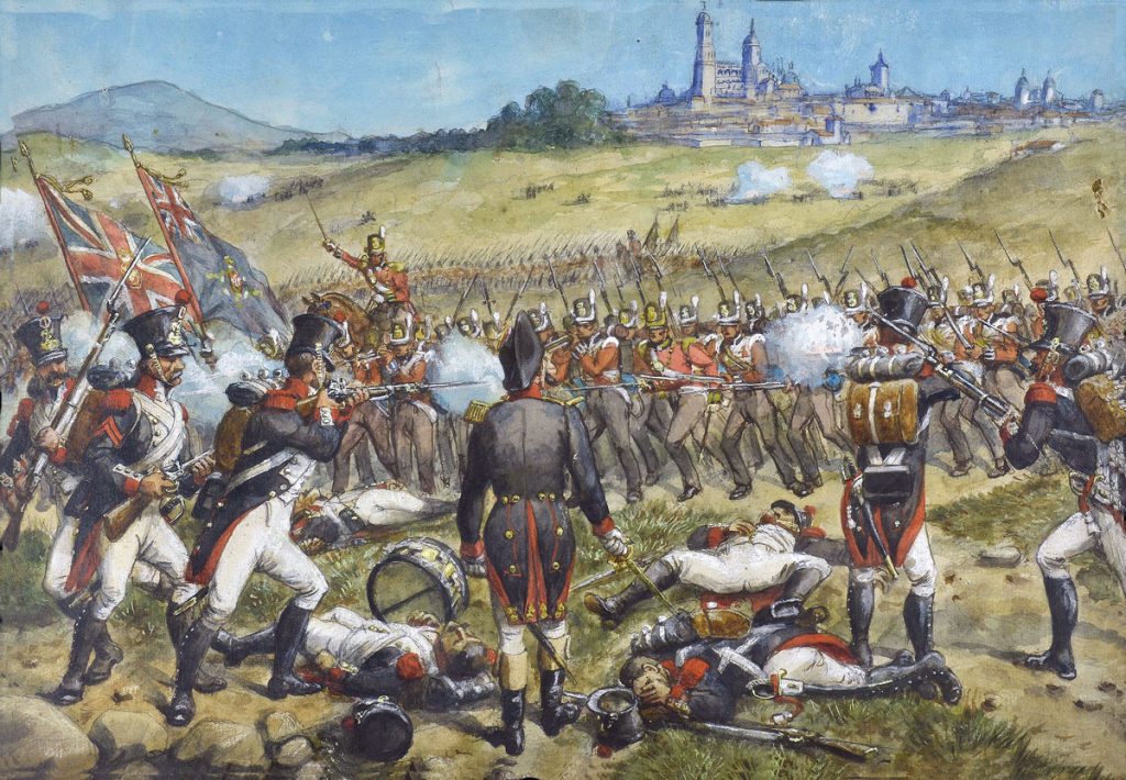 The Battle of Salamanca 22 July 1812 by Richard Simkin (1850–1926)